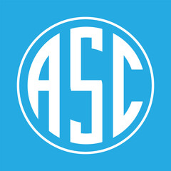 ASC Logo Design Template on a colorful  background