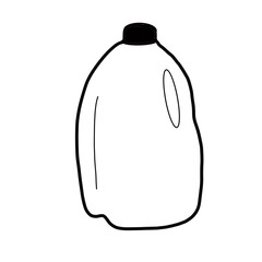 milk gallon tote dairy drink fresh hand drawn doodle