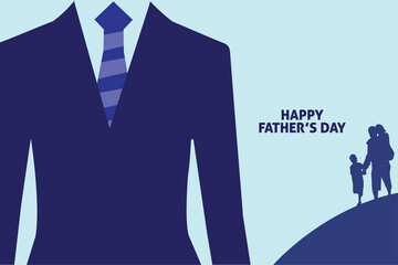 Happy Father's Day Background Design Template.