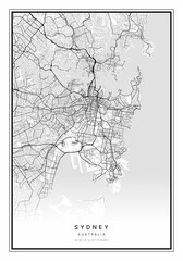 Sydney Map, Minimalist Map, Sydney Print, Sydney Poster, Sydney Art, Modern Map Print, Map of Sydney , Sydney Australia Map Art, Sydney City Map, City Map