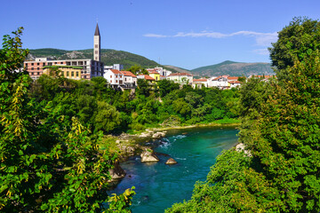 Fototapeta na wymiar Old Town of Mostar, Bosnia and Herzegovina 