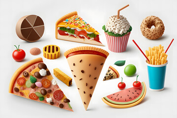 Junk Food Selection, Food background series