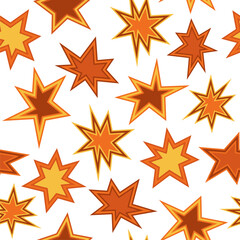 Obraz premium Comic explosions pattern seamless. Illustration of blast pattern seamless vector for any design. Distorted stars.