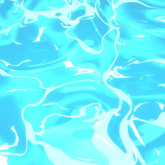 3d rendered cartoon water texture. - obrazy, fototapety, plakaty