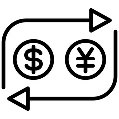 exchange outline style icon