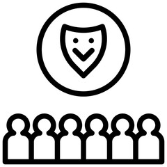 fake outline style icon