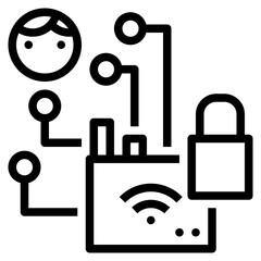 hacker outline style icon