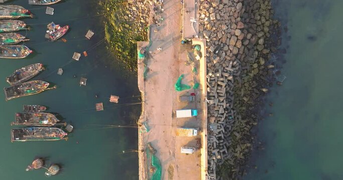 Spring seaside scenery of Binhai Road in Dalian, Liaoning province, China