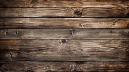 Obraz na płótnie Canvas Wood planks texture background, old vintage wooden wall or table, generative AI.