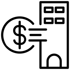 investment outline style icon