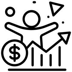 investor outline style icon