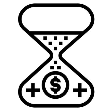 investment outline style icon