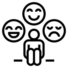 mood outline style icon