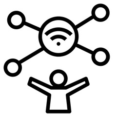 network outline style icon