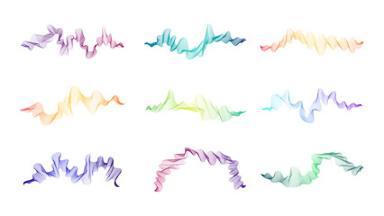 Abstract backdrop with wave gradient lines