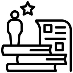 research outline style icon