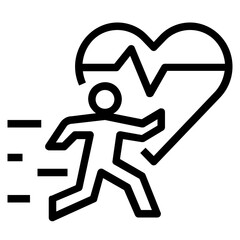 run outline style icon