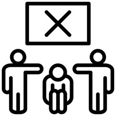 stop bullying outline style icon