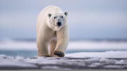 Obraz na płótnie Canvas Polar bear (Ursus maritimus) in Arctica