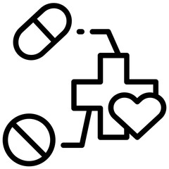 treatment outline style icon