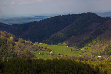 Fototapeta na wymiar Landscape in the mountains of Romania