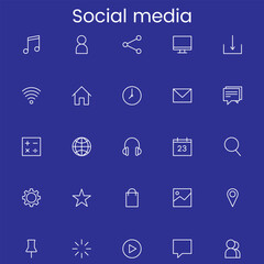 social icon set vector eps 10