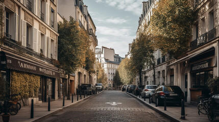 View into a street Paris like