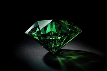 green diamond on black background