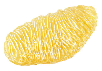 Flesh of pomelo citrus fruit isolated on transparent background. Pomelo pulp. Full depth of field.