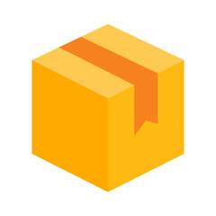 box delivery package yellow Icon button