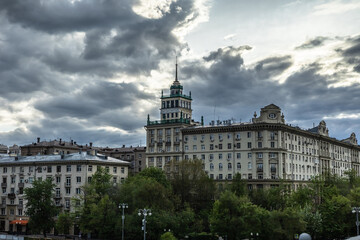 Fototapeta premium Clouds over the city