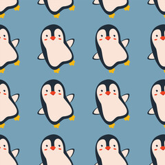 Pattern with penguin bird.