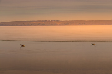 Sylvan Lake in the early spring Sylvan Lake Alberta Canada