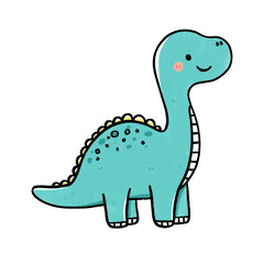 Cute dinosaurs outline doodle