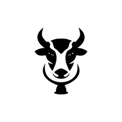 Cow farm livestock business logo design