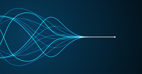 Abstract arrow direction. Technology background