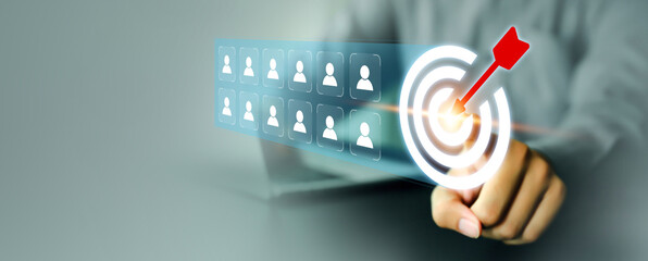 Dartboard or bullseye for business target goal digital transformation technology system and...