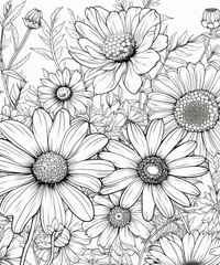 Daisy Flowers Coloring Pages