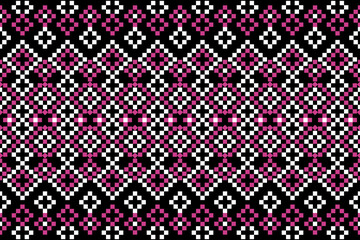 Seamless geometric ethnic asian oriental and tradition pattern design for texture and background. Silk and fabric pattern decoration for carpet, Thai clothing, wrapping and wallpaper