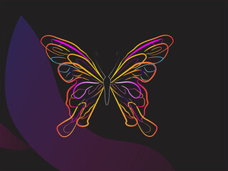 Obraz na płótnie Canvas colorful butterfly background illustration, abstract