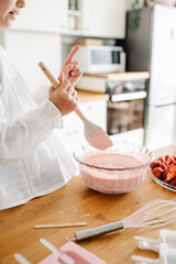 Homemade ice cream. Summer athmosphere