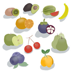 set of fruits