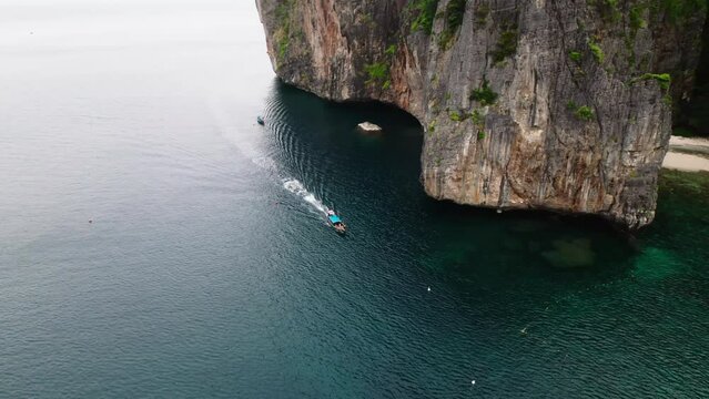 Video about a boat in Thailand on a famous island in Phi Phi Island 
