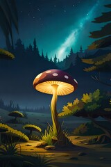 mushrooms in the forest