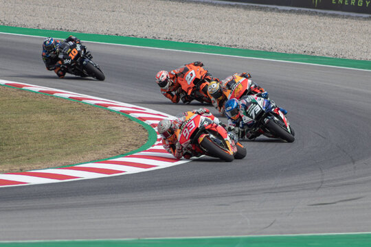 MONTMELLO, SPAIN-JUNE 4, 2021: Marc Marquez (Ant of Cervera) on his #93 Honda RC213V (Repsol Honda Team), 2021 MotoGP World Championship