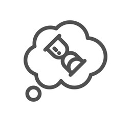 Sand watch related icon outline and linear symbol.	
