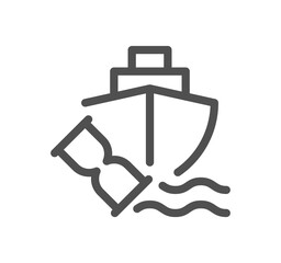 Logistics related icon outline and linear symbol.