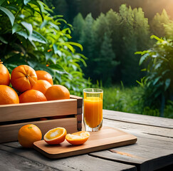 orange juice and fruits Generative AI