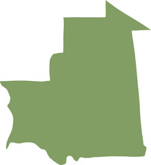 doodle freehand drawing of mauritania map.