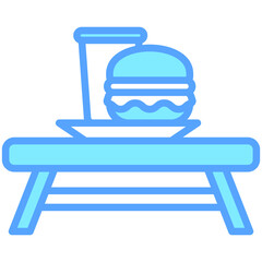 breakfast tray, food courts vector icons for web design, app, banner, flyer and digital marketing.